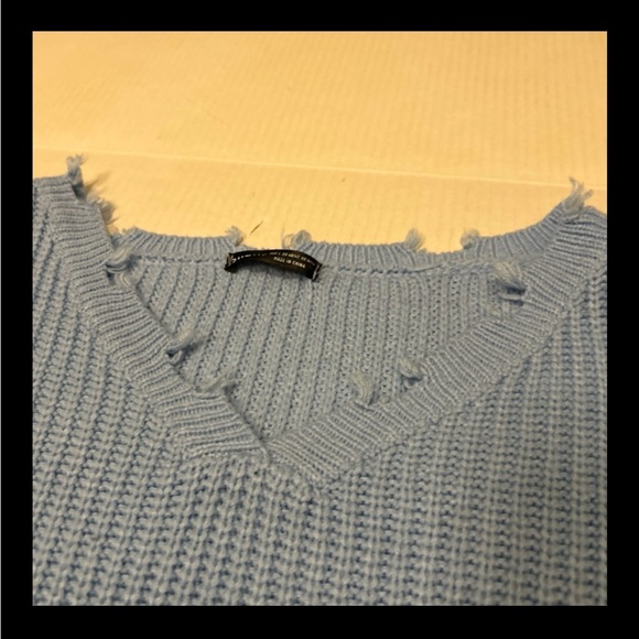 SHEIN Light Blue Pullover‎ Sweater, Size L. - Picture 4 of 6
